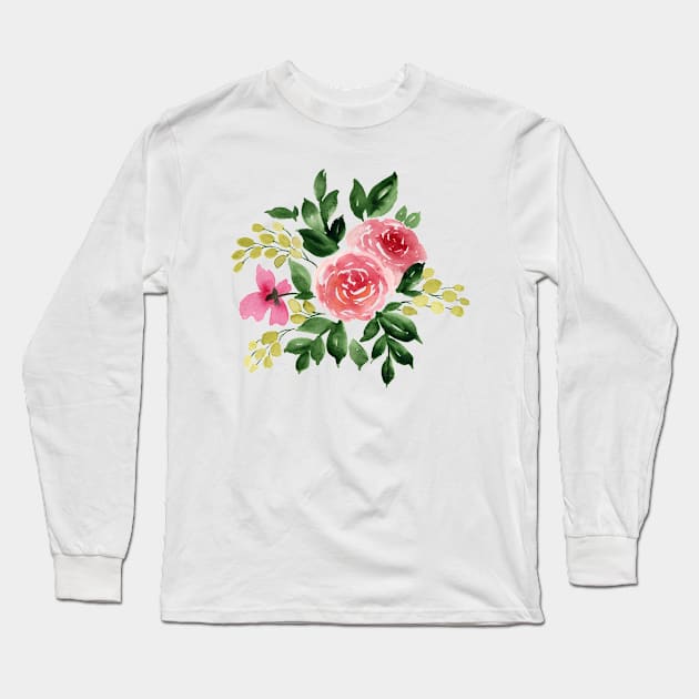 Tea Rose Long Sleeve T-Shirt by foxeyedaisy